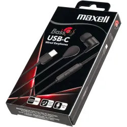 Слушалки MAXELL EB10 BASS 13, USB-C, Black