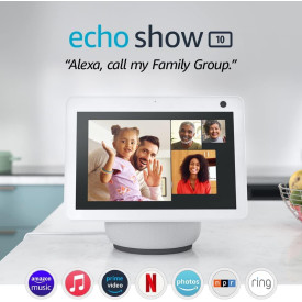 Смарт тонколона Amazon Echo Show 10 (Gen 3), Сензорен екран, Гласов асистент, Бяла