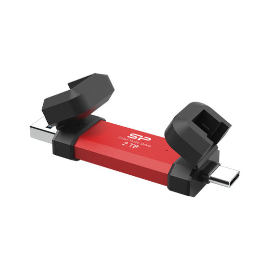 Външен SSD диск Silicon Power DS72 2TB, USB 3.2, Red