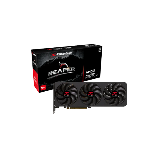 Видеокарта PowerColor Radeon RX 9070 XT Reaper, 16GB GDDR6, 256-bit, 1xHDMI, 3xDP