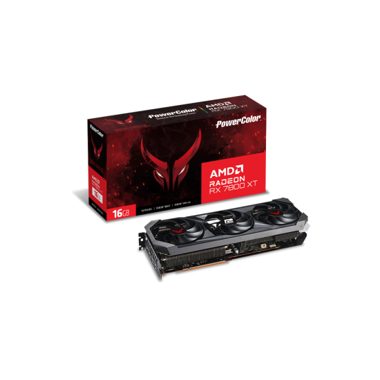 Видеокарта POWERCOLOR Radeon RX 7800 XT Red Devil, 16GB GDDR6, 256-bit, 1xHDMI, 3xDP