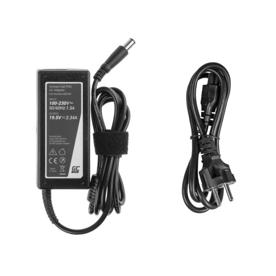 Зарядно за лаптоп Green Cell AD07AP Laptop PSU 65W, 19.5V, 3.34A