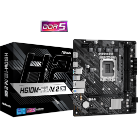 Дънна платка ASRock H610M-H2/M.2, LGA1700, mATX, 2x DDR5, PCIe 4.0