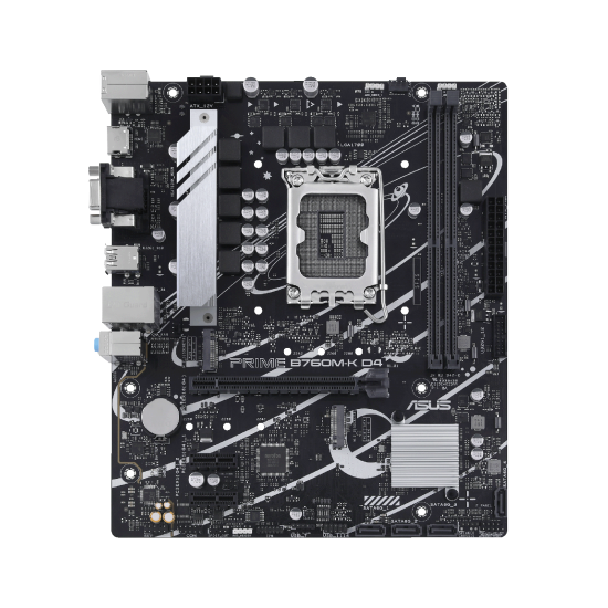 Дънна платка ASUS PRIME B760M-K D4, LGA 1700, mATX Дънна платка ASUS PRIME B760M-K D4, LGA 1700, mATX