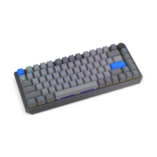 Безжична клавиатура Endorfy Thock Wireless V2 75, PBT, Endorfy Yellow switch, US Layout, RGB, Gray