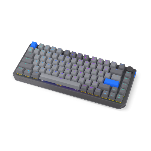 Безжична клавиатура Endorfy Thock Wireless V2 75, PBT, Endorfy Yellow switch, US Layout, RGB, Gray