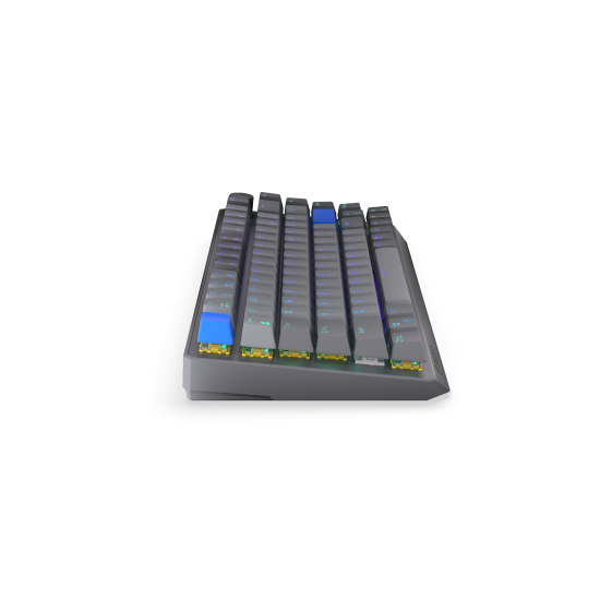 Безжична клавиатура Endorfy Thock Wireless V2 75, PBT, Endorfy Yellow switch, US Layout, RGB, Gray