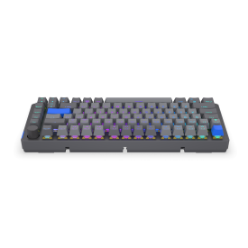 Безжична клавиатура Endorfy Thock Wireless V2 75, PBT, Endorfy Yellow switch, US Layout, RGB, Gray