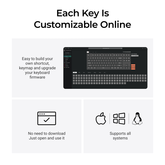 Клавиатура Keychron C1 Pro 8K QMK, RGB, Super Brown Switch, White