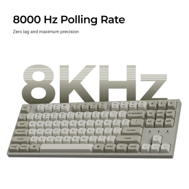 Клавиатура Keychron C1 Pro 8K QMK, RGB, Super Brown Switch, White