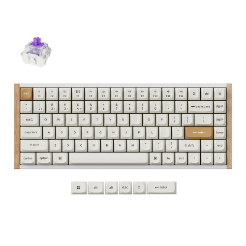 Безжична клавиатура Keychron K2 HE Special Edition, White
