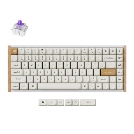 Безжична клавиатура Keychron K2 HE Special Edition, White