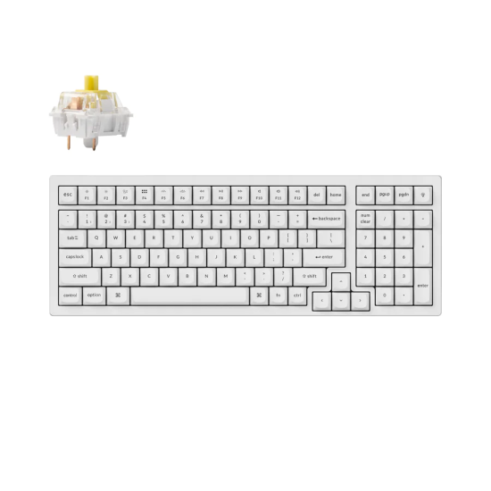 Безжична клавиатура Keychron K4 Pro, K Pro Banana суичове, White