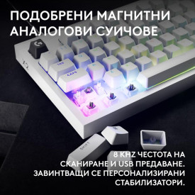 Клавиатура Logitech G Pro X2 Rapid TKL, Magnetic Analog Linear Switch, RGB, White (920-014097)