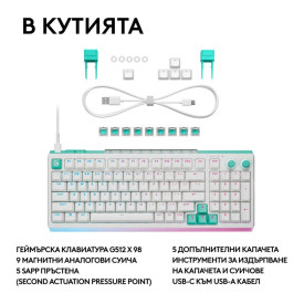 Клавиатура Logitech G512 X 98, 98%, Dual Swap Tactile Switch, RGB, White (920-014003)