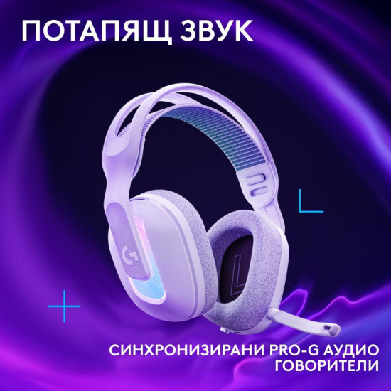 Слушалки Logitech G522 Lightspeed Wireless RGB, USB, White
