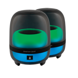 Тонколони Spartan Gear Alcman Large 2.0, 10W, Bluetooth, 3.5mm, RGB, Black