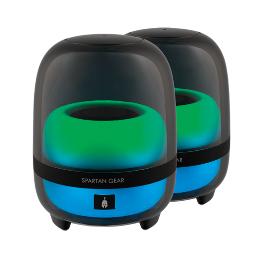 Тонколони Spartan Gear Alcman Large 2.0, 10W, Bluetooth, 3.5mm, RGB, Black