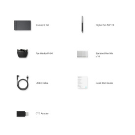 Графичен таблет HUION Inspiroy 2 M, 5080 LPI, Green