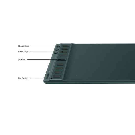 Графичен таблет HUION Inspiroy 2 M, 5080 LPI, Green