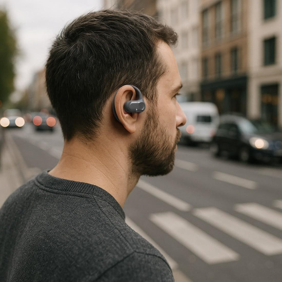 Безжични слушалки HAMA Spirit Open, TWS, Open-Ear, Dark Gray