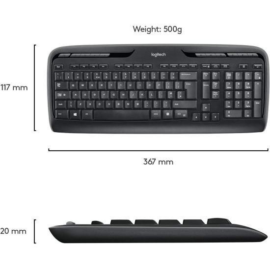 Комплект клавиатура и мишка Logitech MK330, Black (920-003989)