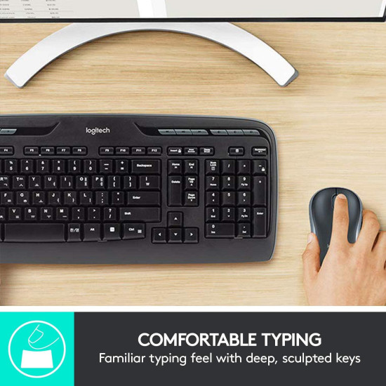 Комплект клавиатура и мишка Logitech MK330, Black (920-003989)