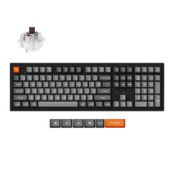 Клавиатура Keychron K10 Max QMK/VIA Full Size, Keychron Super Brown суичове, RGB, Black