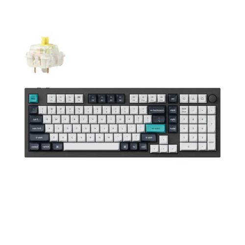 Безжична клавиатура Keychron Q5 Max QMK, Carbon Black, Gateron Jupiter Banana