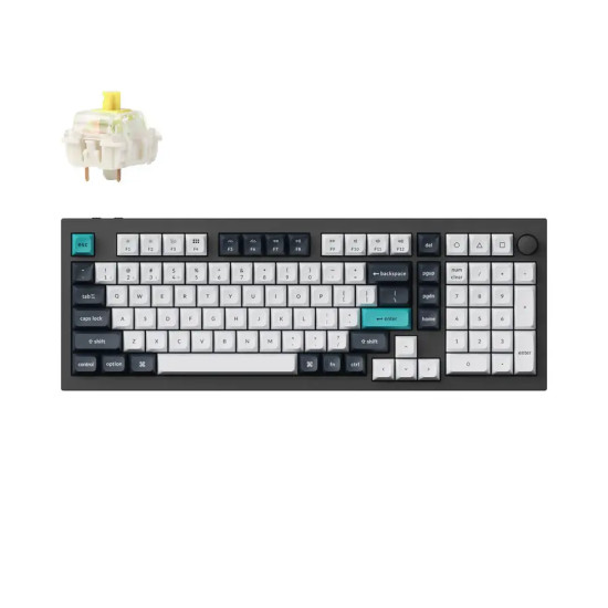 Безжична клавиатура Keychron Q5 Max QMK, Carbon Black, Gateron Jupiter Banana