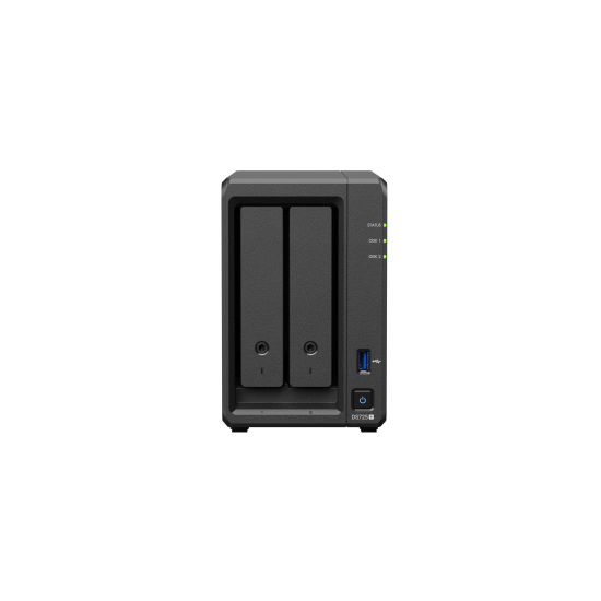 NAS устройство Synology DS725+, 2-Bay, AMD Ryzen R1600, 2GB DDR4