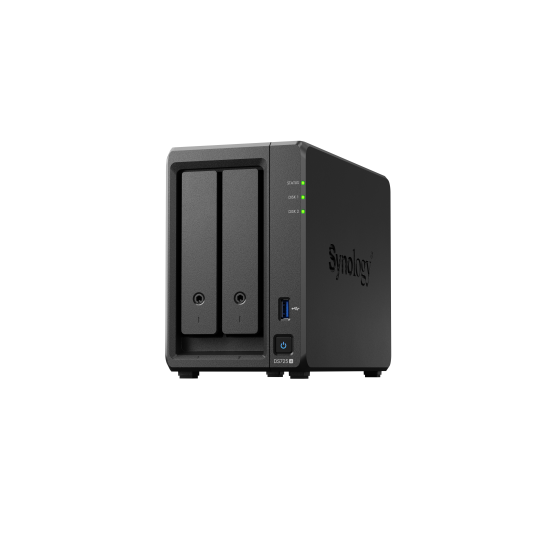 NAS устройство Synology DS725+, 2-Bay, AMD Ryzen R1600, 2GB DDR4