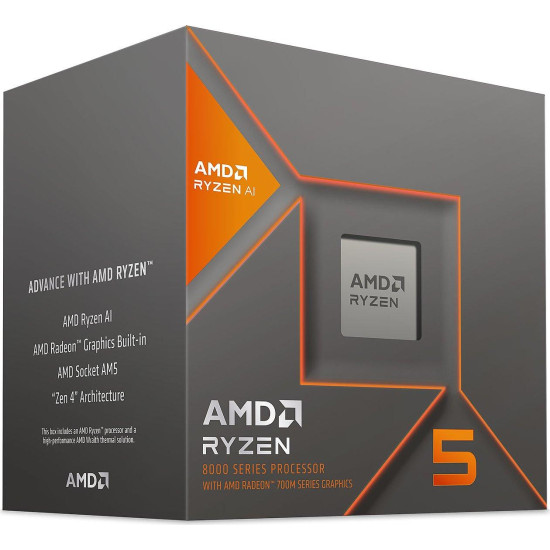 Процесор AMD RYZEN 5 8500G, 6-Core 3.5 GHz (Up to 5.0GHz) 16MB Cache, 65W, AM5, BOX
