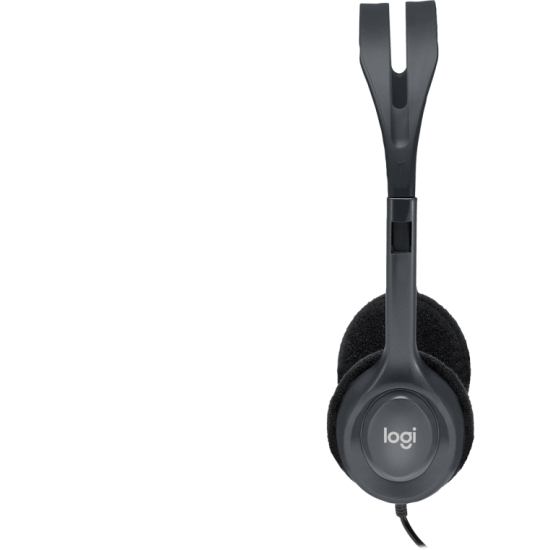 Слушалки Logitech H111, Mic, Gray/Black