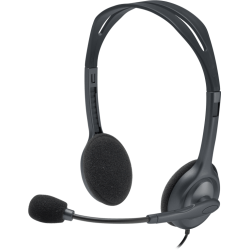 Слушалки Logitech H111, Mic, Gray/Black
