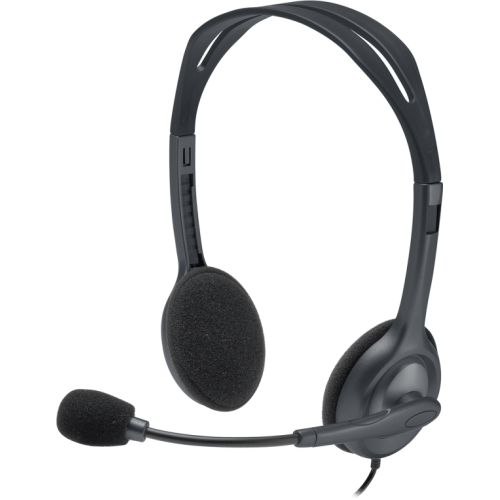 Слушалки Logitech H111, Mic, Gray/Black