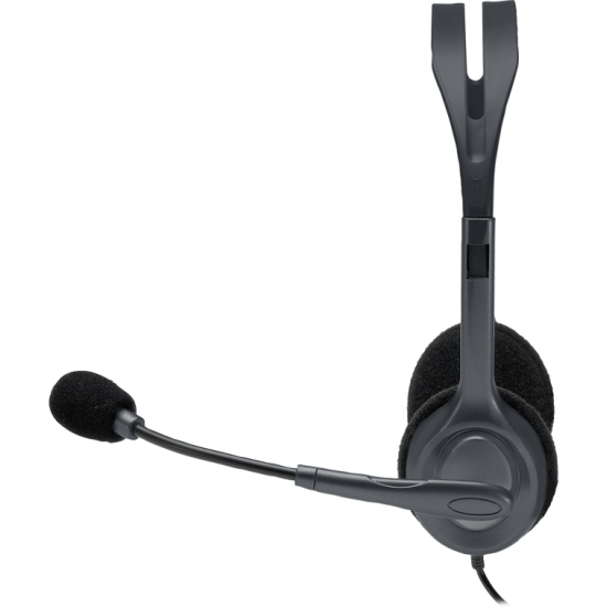 Слушалки Logitech H111, Mic, Gray/Black