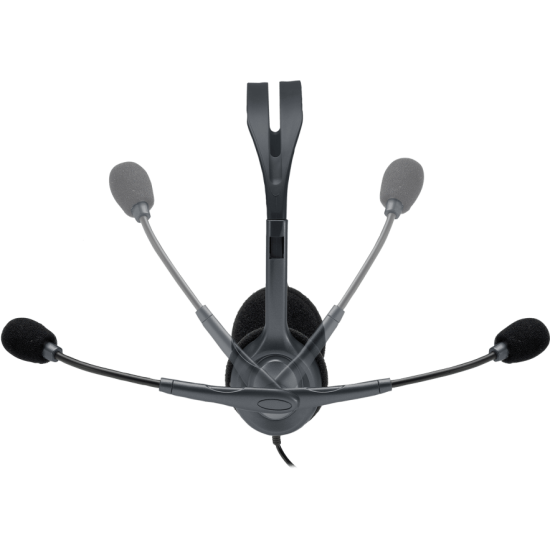 Слушалки Logitech H111, Mic, Gray/Black