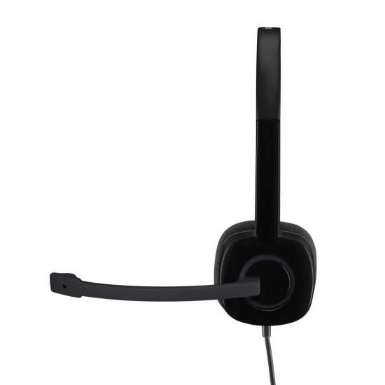 Слушалки Logitech H151, Mic, Black