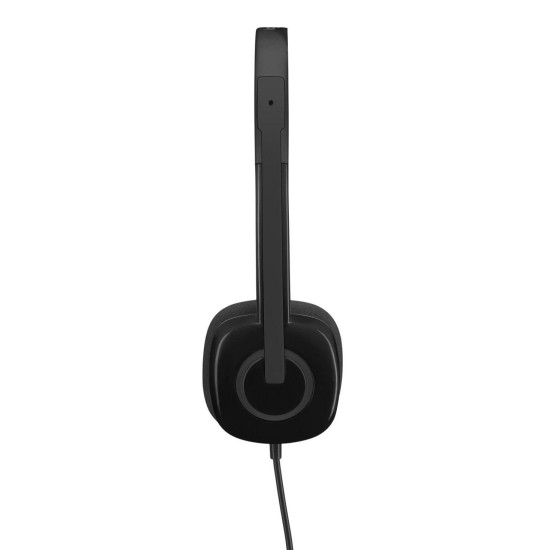 Слушалки Logitech H151, Mic, Black