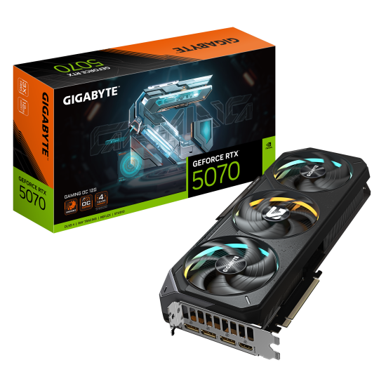 Видеокарта GIGABYTE RTX 5070 GAMING OC 12GB GDDR7, 192-bit, PCIe 5.0, 1xHDMI, 3xDP