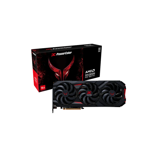 Видеокарта PowerColor Radeon RX 9070 Red Devil, 16GB GDDR6, 256-bit, 1xHDMI, 3xDP