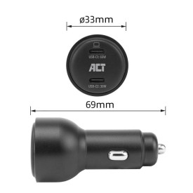 Зарядно ACT 2-port USB-C Fast Car AC221095W, 2x USB-C, PD, GAN, 12-24V