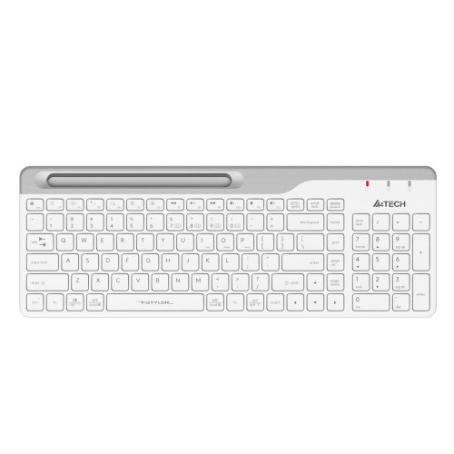 Безжична клавиатура A4Tech Fstyler FBK25, стойка за телефон, кирилизирана, White