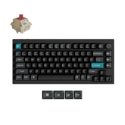 Безжична клавиатура Keychron Q1 Ultra 8K, Black, Silk POM Red Switch