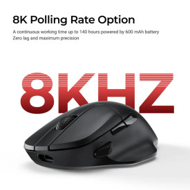 Безжична мишка Keychron M7, 8000 Hz, Black