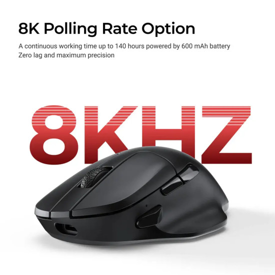 Безжична мишка Keychron M7, 8000 Hz, Black