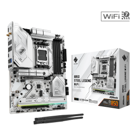 Дънна платка ASRock B850 STEEL LEGEND WIFI, ATX, AM5, DDR5, PCIe 5.0, Wi-Fi 7