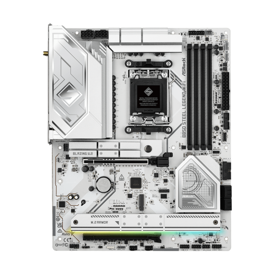 Дънна платка ASRock B850 STEEL LEGEND WIFI, ATX, AM5, DDR5, PCIe 5.0, Wi-Fi 7