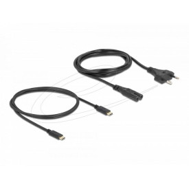 Зарядно Delock 41443, USB GaN Charger 2 x USB Type-C PD 3.0, 65W